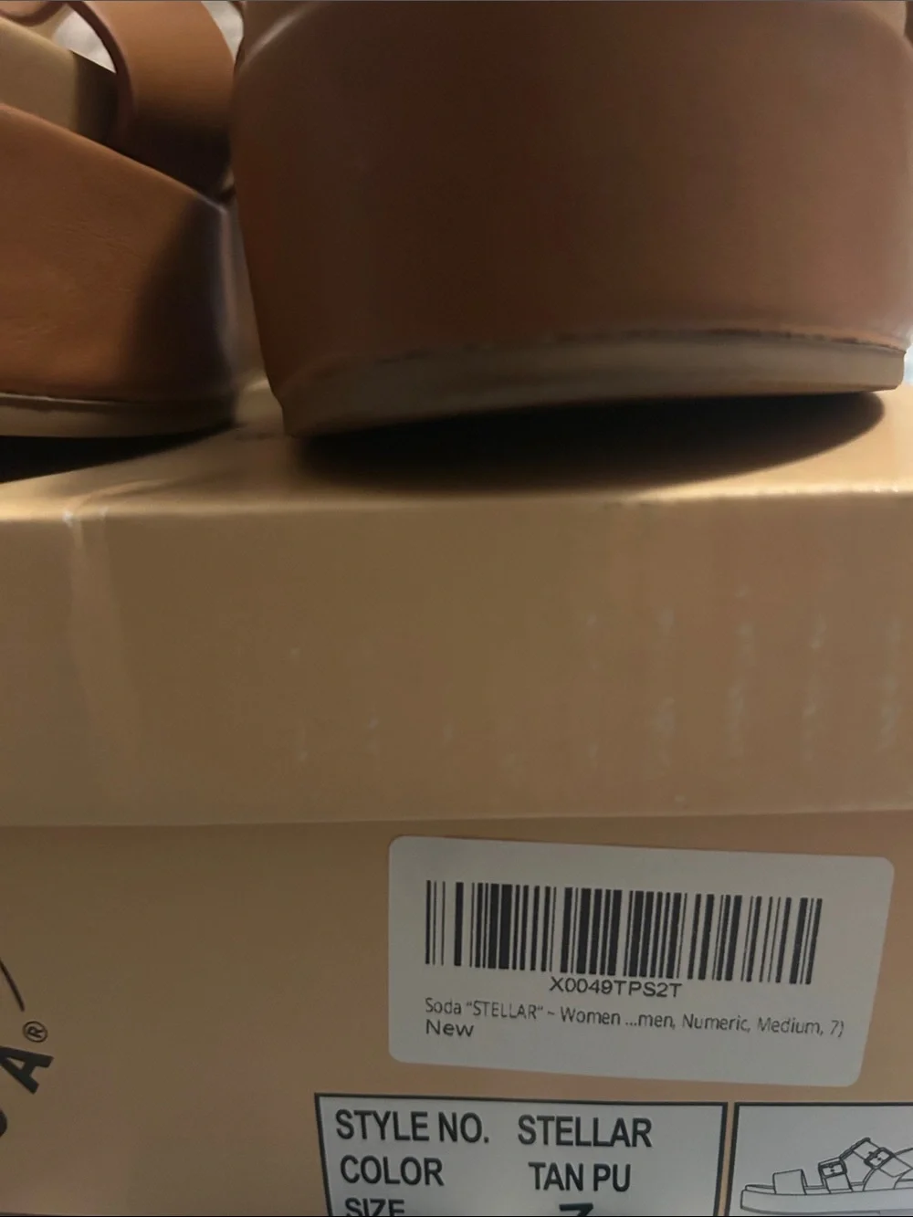 Soda Brown Platform Sandals with Buckle Straps